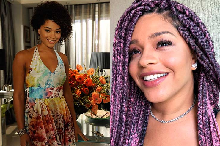Juliana Alves é Clotilde em Ti-Ti-Ti (Foto: Memória Globo e Instagram)