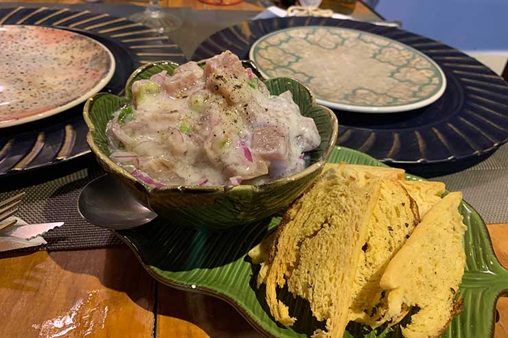 Ceviche de peixe do Baboon, em Gostoso