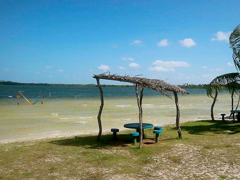 Barracas de praia do Balneário Horizonte Bela Vista