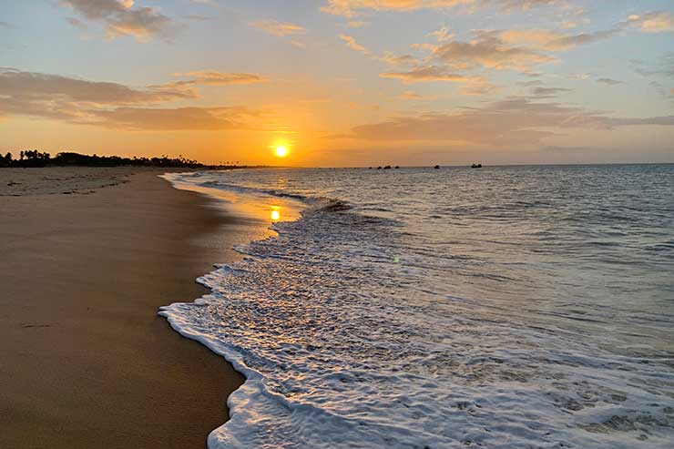 Pôr do sol na praia da Xepa em São Miguel do Gostoso