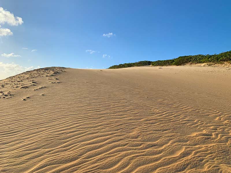 Muita areia nas dunas de Cacimbinhas, no Rio Grande do Norte