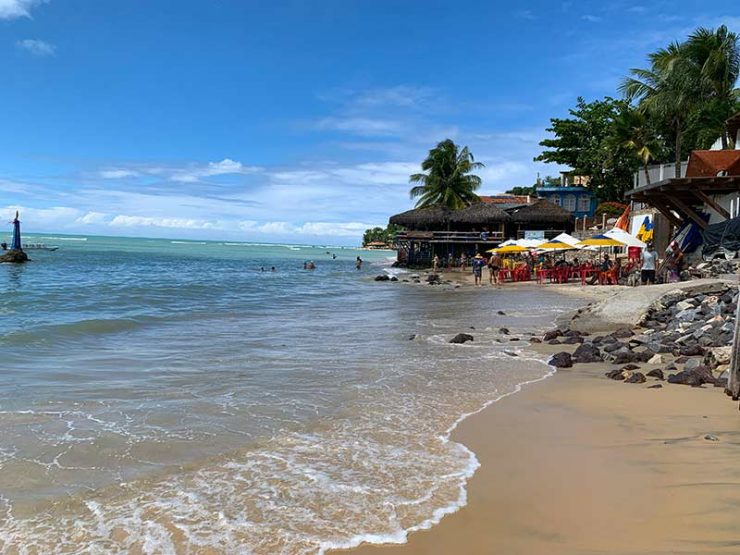 Caxangá, barraca na Praia do Centro, uma das melhores praias de Pipa, em frente ao mar