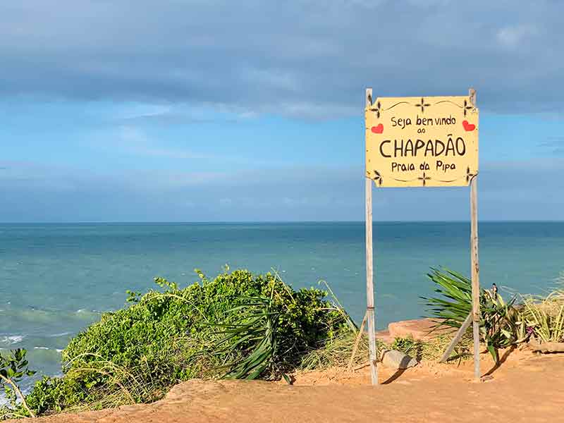 Vista de cima do Chapadão para o mar no Rio Grande do Norte