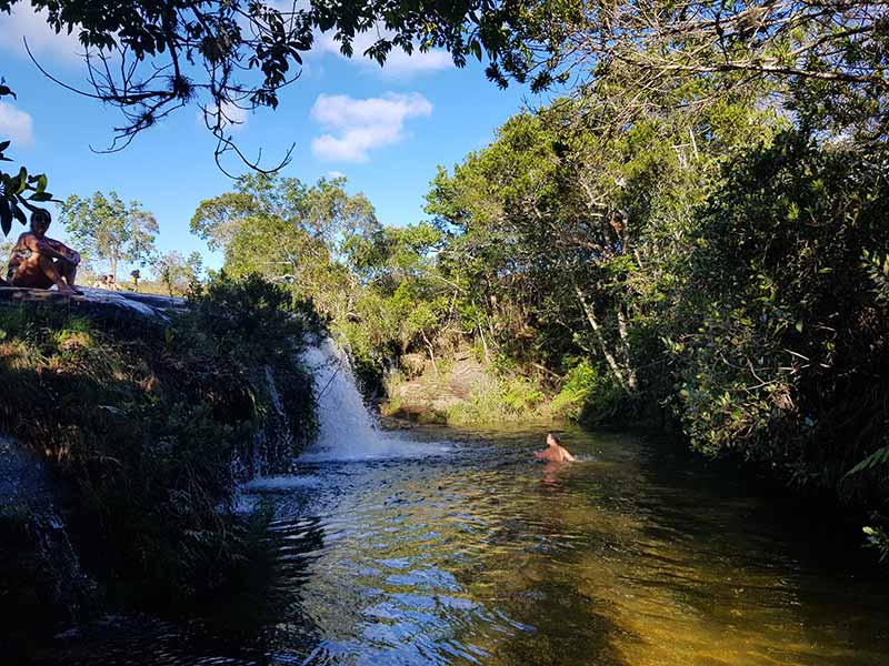 Poço na Cachoeira do Moinho em Carrancas