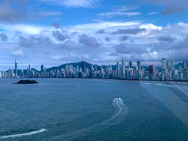 Vista da Praia Central em Balneário Camboriú