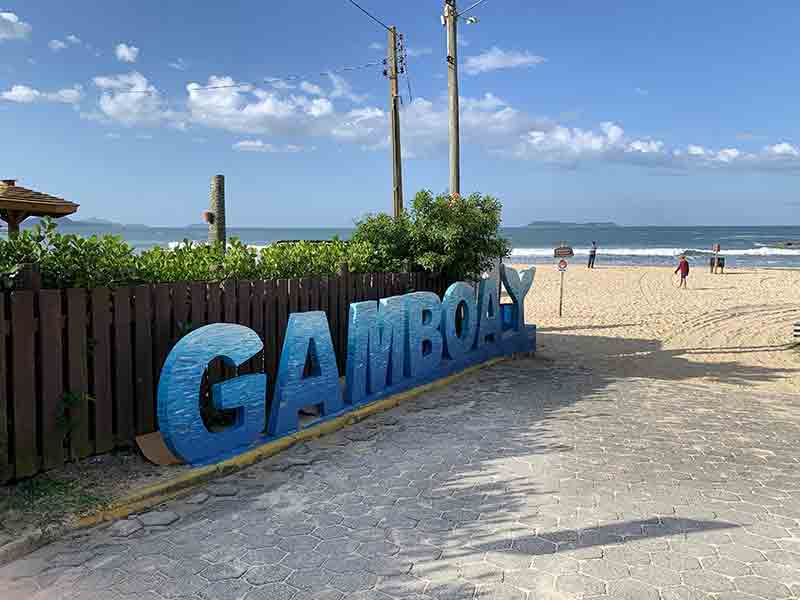 Letreiro da Praia da Gamboa em Paulo Lopes, SC