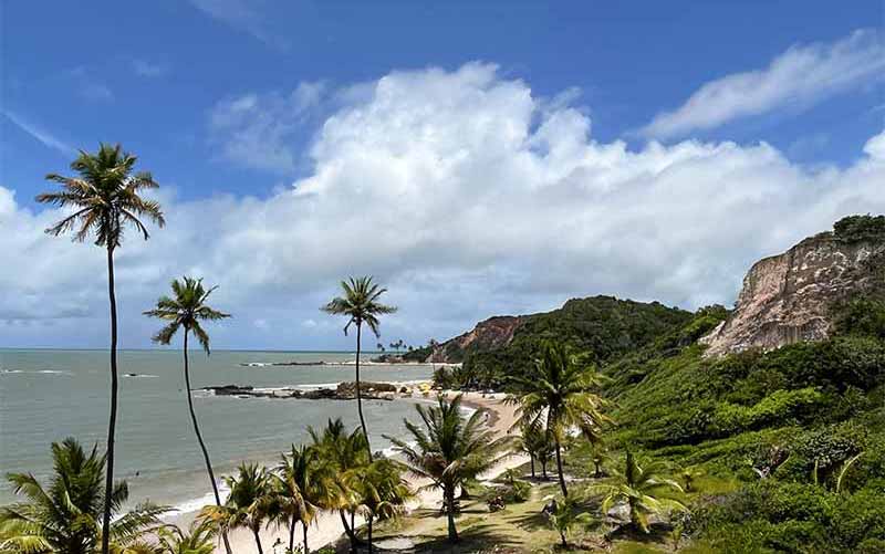 Vista das falésias da Praia de Tabatinga