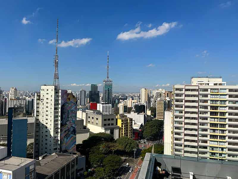 Vista dos prédios da região do Paraíso, em São Paulo