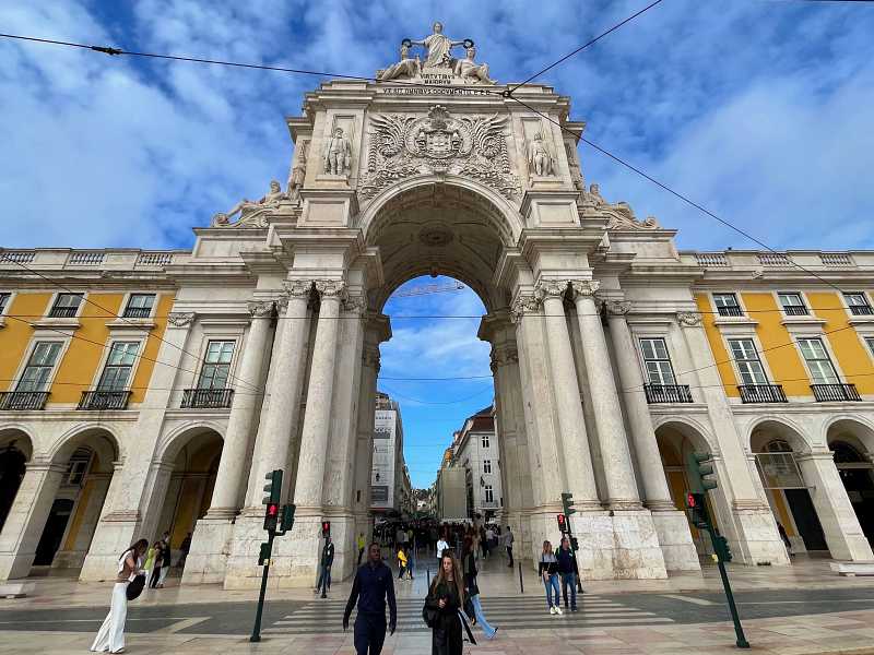 Arco da Rua Augusta, outra parada na conexão em Lisboa