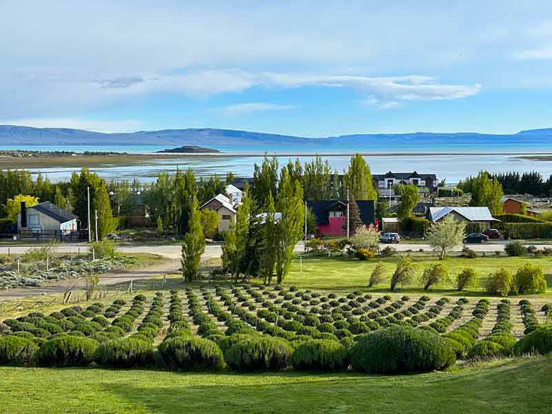 El Calafate e Lago Argentino vistos de cima em hotel