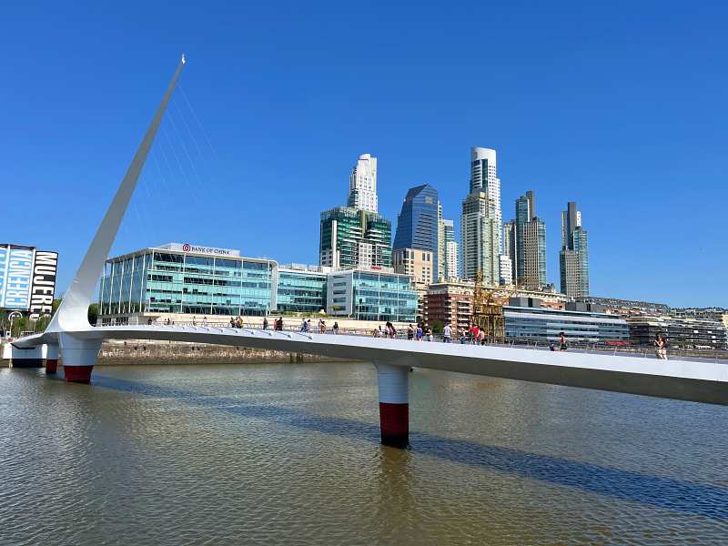 Puenta de La Mujer em Puerto Madero, Argentina