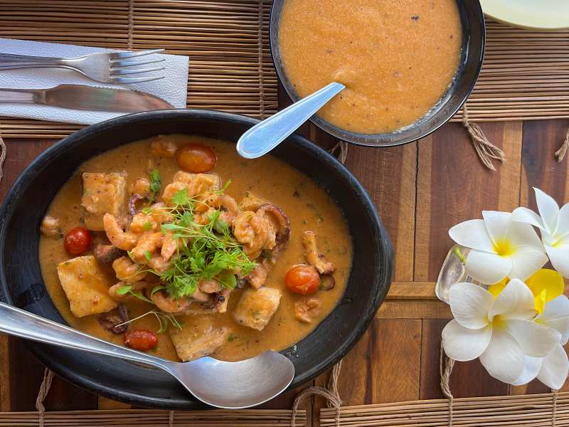 Moqueca de frutos do mar do Restaurante No Tacho em Porto de Pedras