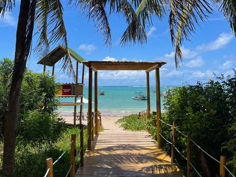 Caminho com vista para a Praia do Patacho em Alagoas