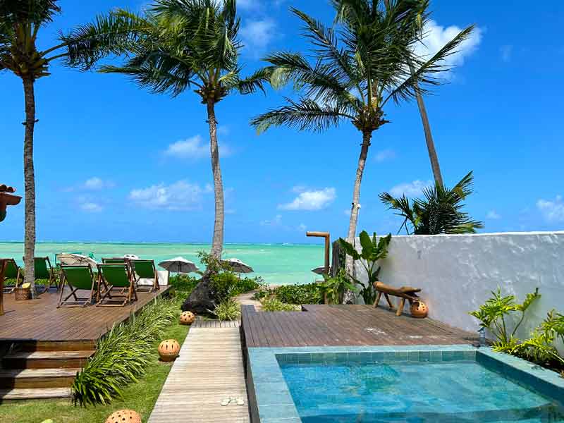 Piscina da Pousada Rota Ecológica, na Praia de Lages, Alagoas