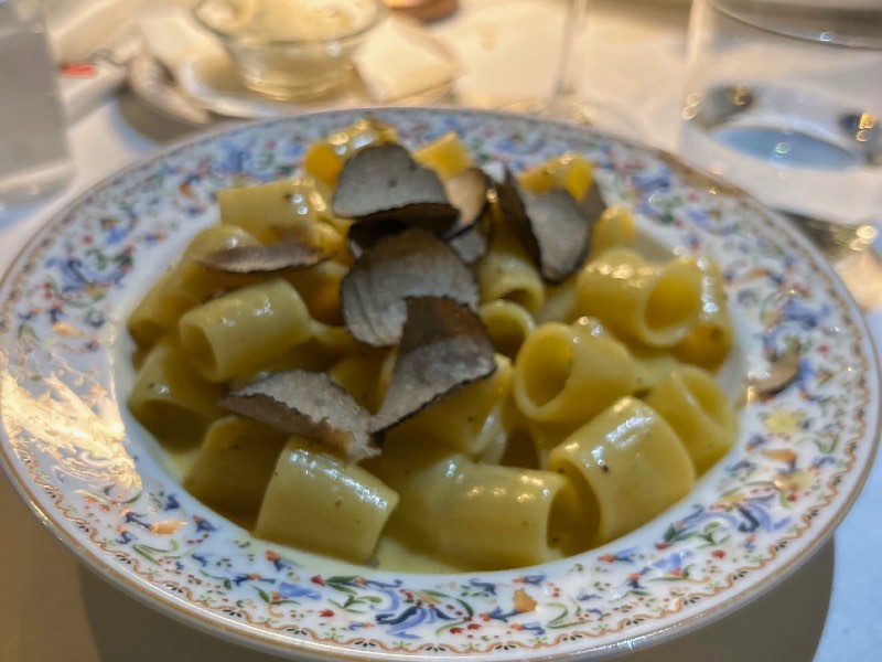 Macarrão com trufas do Lulu Restaurant