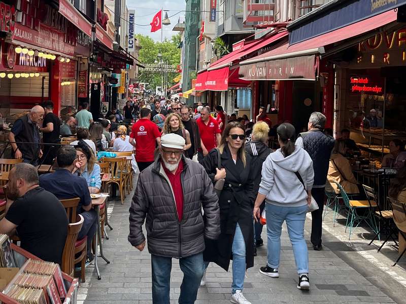Rua de Kadıköy, no lado asiático de Istambul
