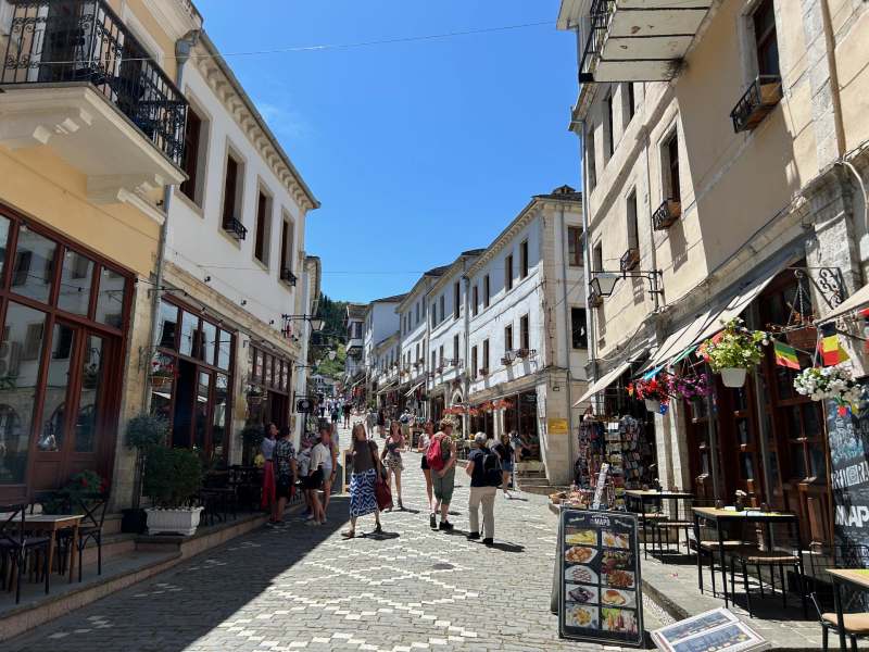 Ruas históricas de Gyrokaster, na Albânia